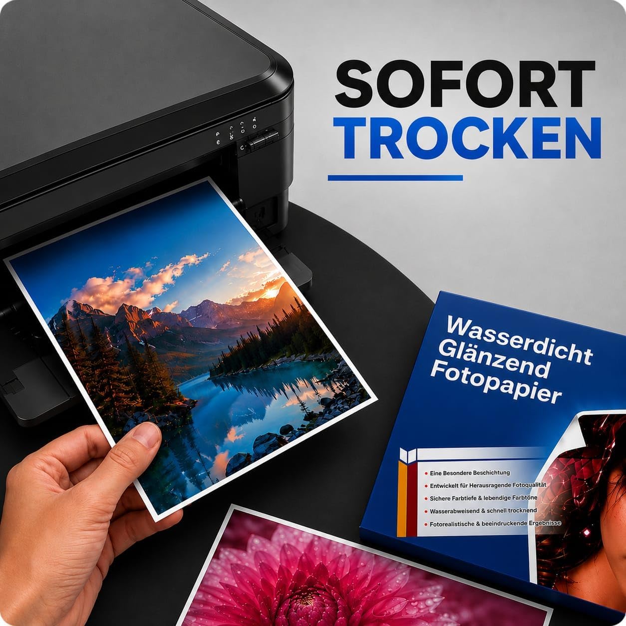 Detalle 2 de 100 Blatt Fotopapier 13x18 glänzend (240 g/m²) für Tintenstrahldrucker