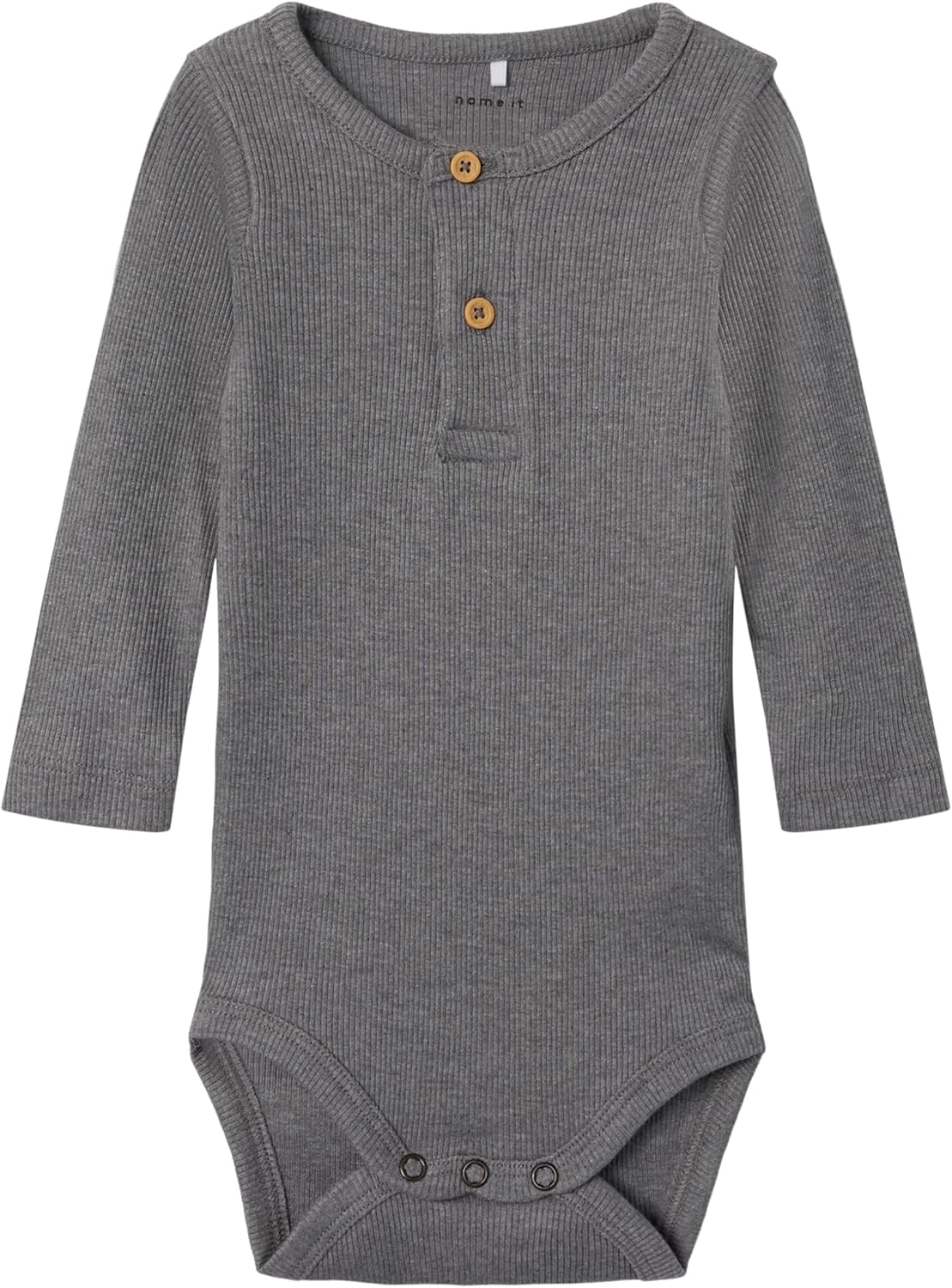 Detalle de NAME IT Herren Nbmkab Ls Body Noos – Langarm Bodysuit aus geripptem Strick