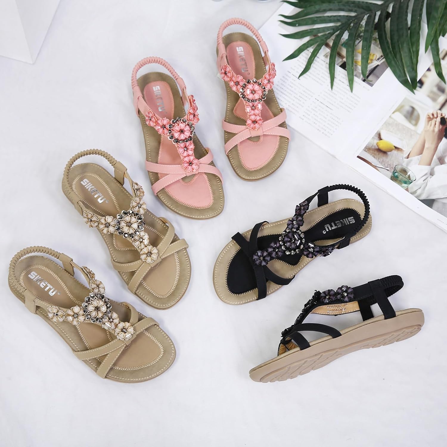 Thumbnail 2 de Acfoda Sandalen Damen Sommer mit Weiches Fussbett Gr. 35–44