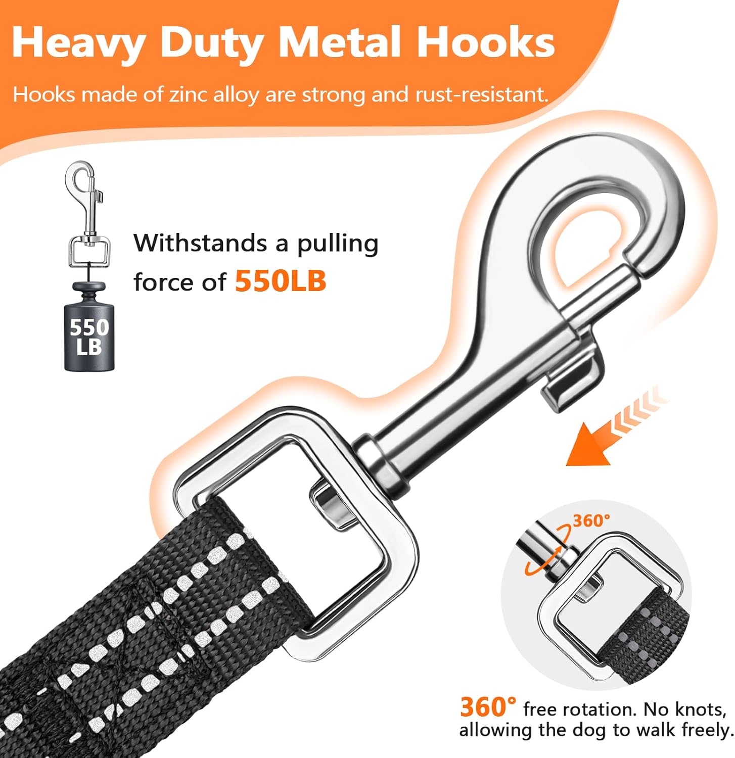 Thumbnail 2 de X XBEN long line dog lead (30M / 98FT) reflective with soft padded handle