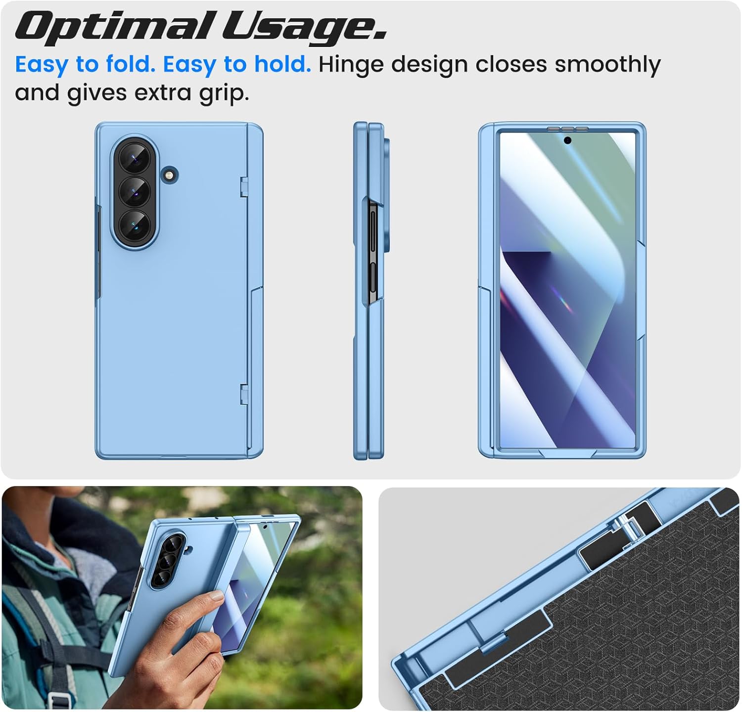 Thumbnail 6 de Doeshine Case for Samsung Galaxy Z Fold 7 with Kickstand, Hinge Protection and Front Screen Protector
