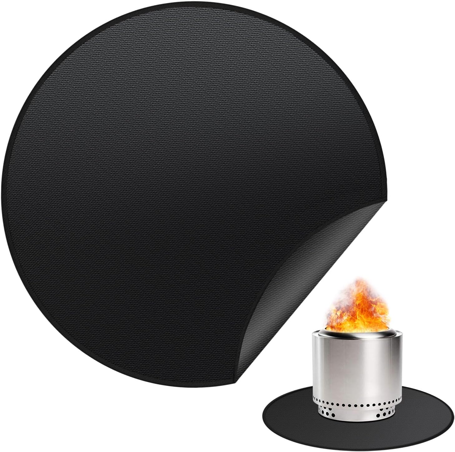 Detalle de rumlick HDC-715 36-Inch Round Fiberglass Fire Pit Mat