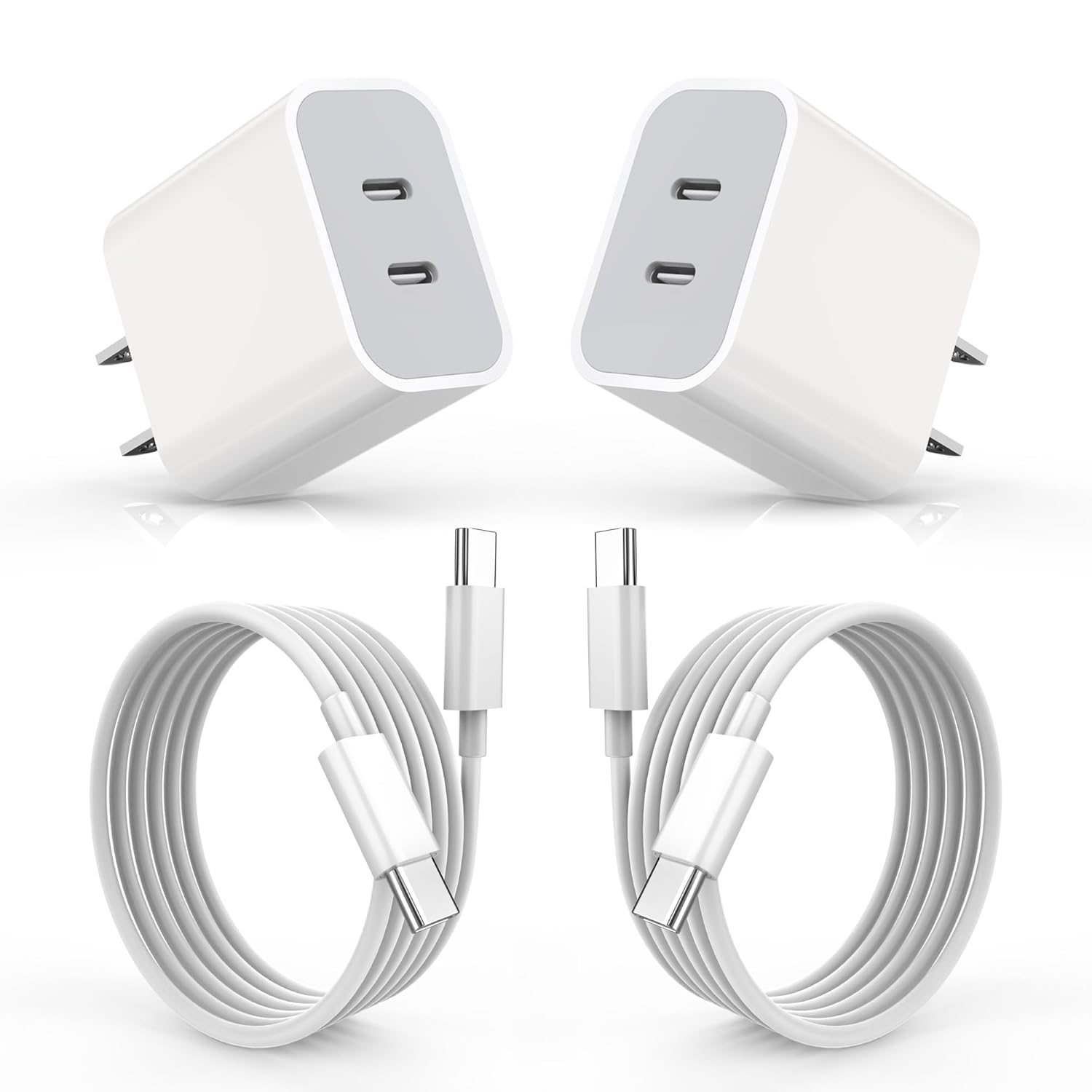 Thumbnail 6 de iPhone 17 Fast Charger 2-Pack (Dual USB-C PD) with 6FT USB-C to USB-C Cables