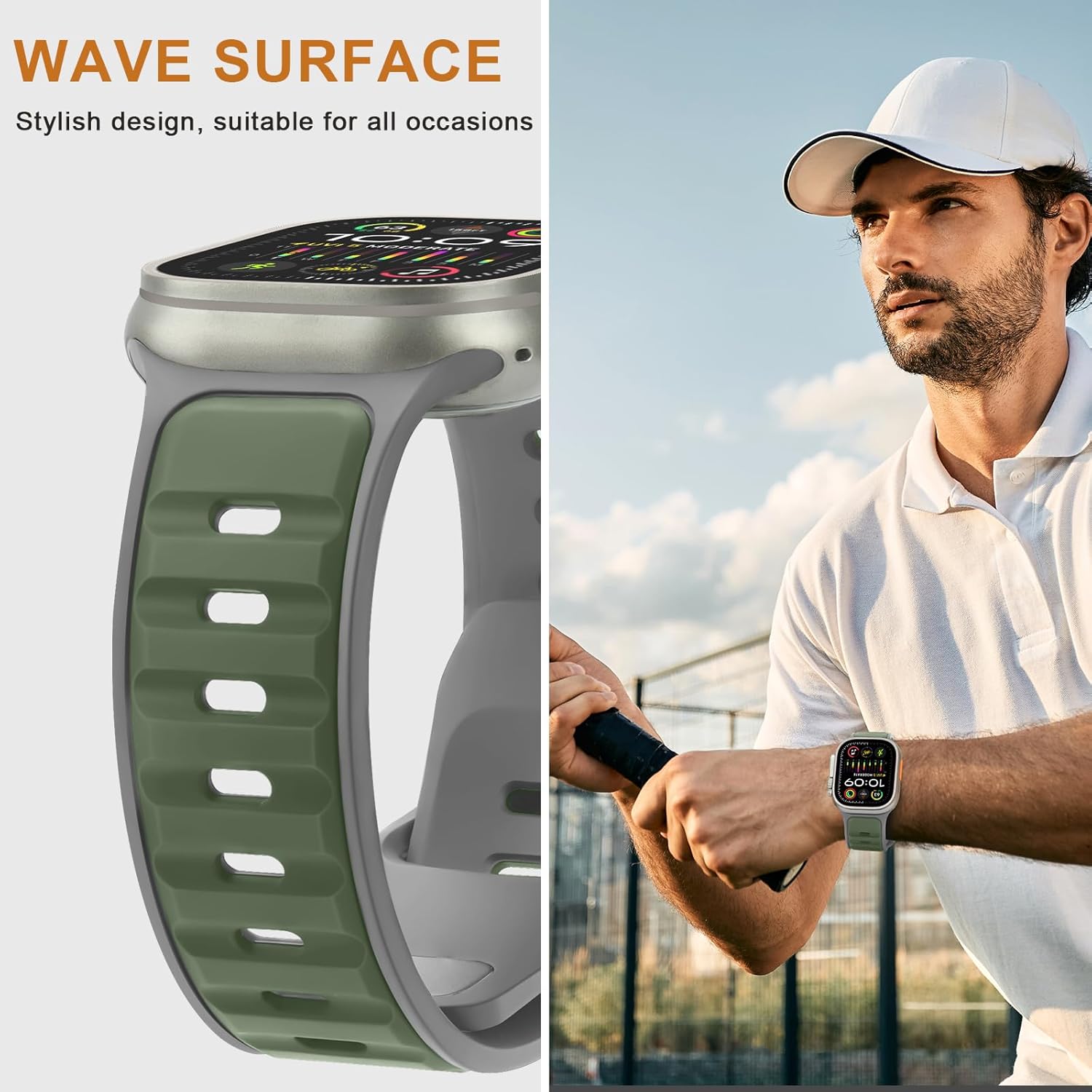 Thumbnail 5 de Anlinser Sport Straps for Apple Watch Ultra & Series (42–49mm) – Light Green