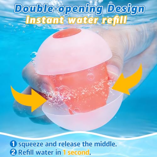Detalle de GoBene 6 Gavettoni Riutilizzabili in Silicone: Palloncini Acqua Autosigillanti per Giochi Estivi