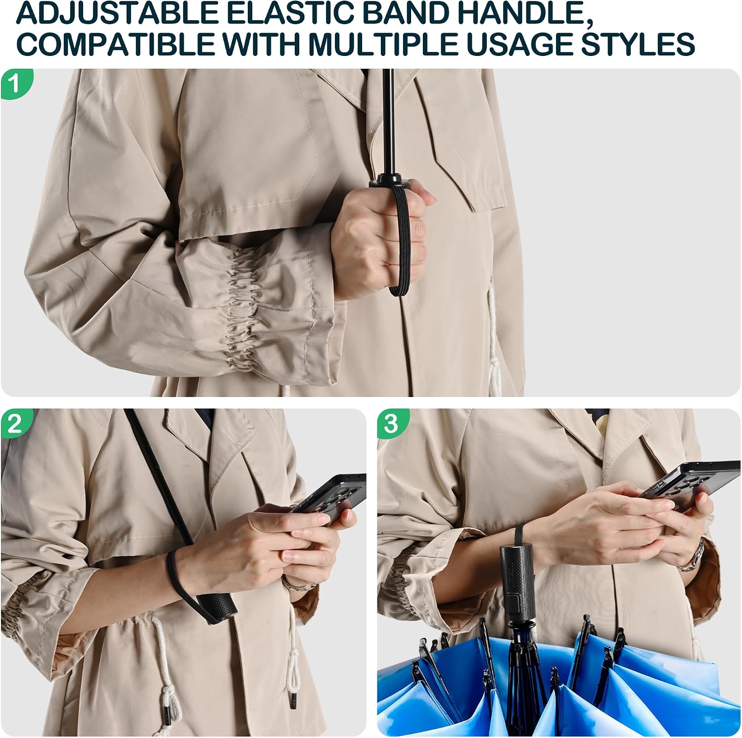 Detalle de ACEIken reverse close windproof umbrella