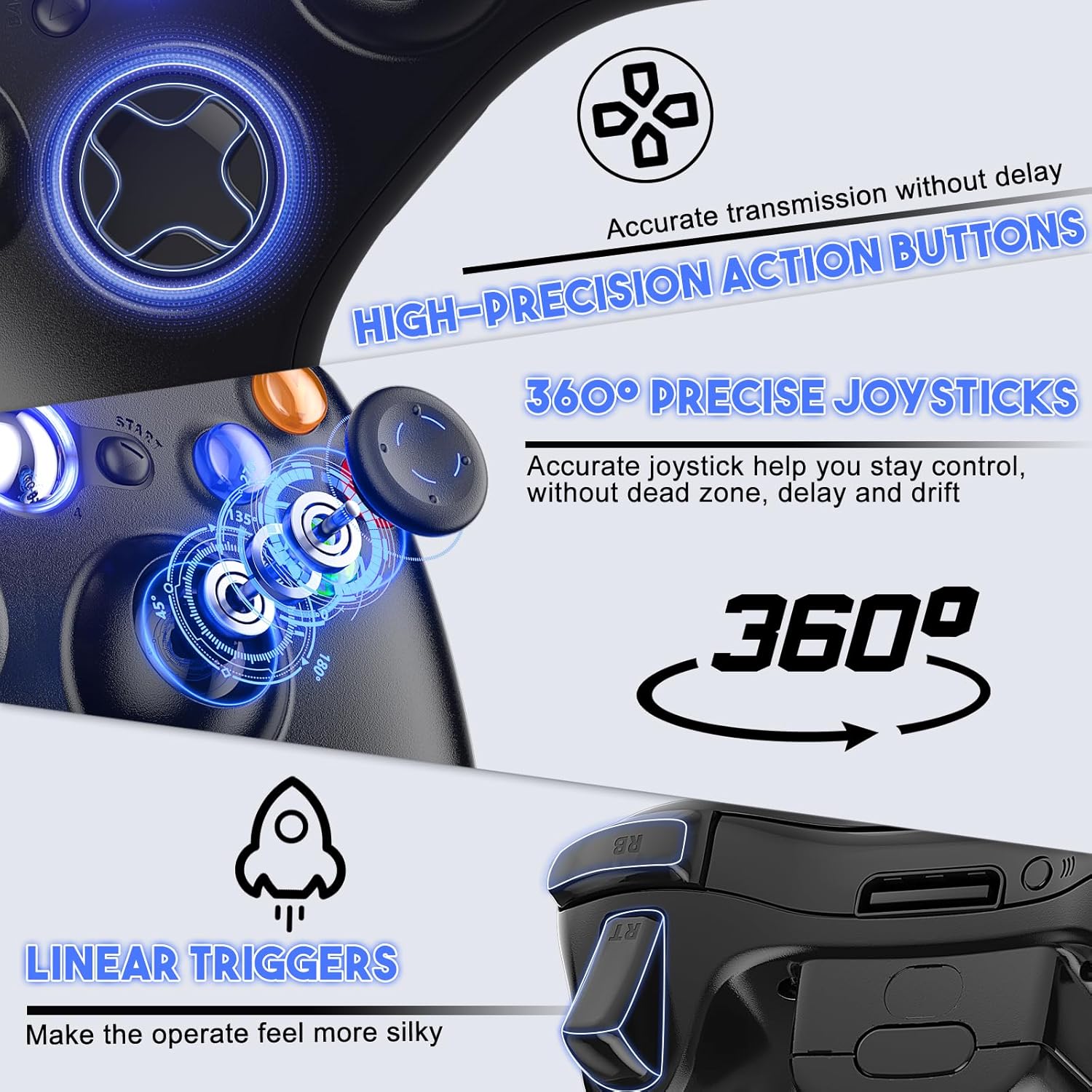 Thumbnail 4 de Gamrombo Replacement Xbox 360 Controller 2-Pack