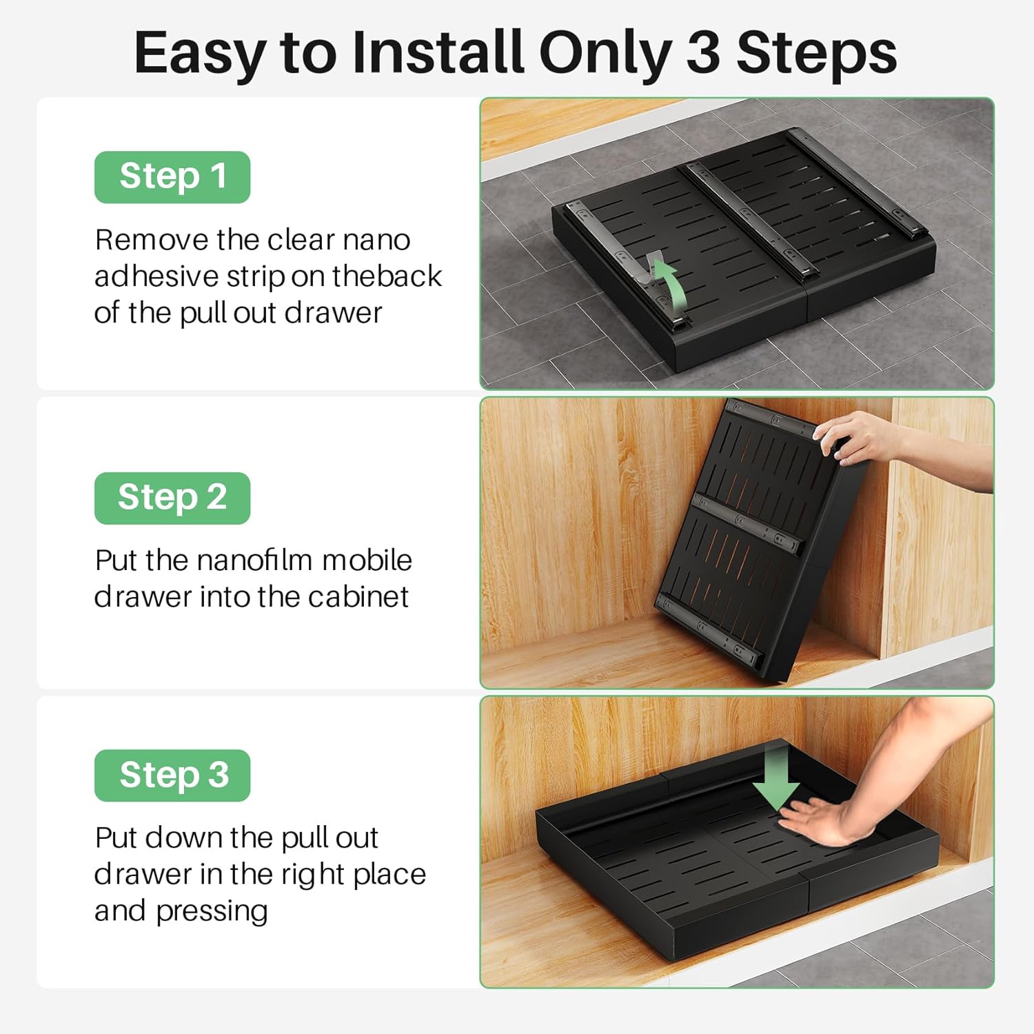 Thumbnail 5 de Pull Out Cabinet Organizer 12-20 in