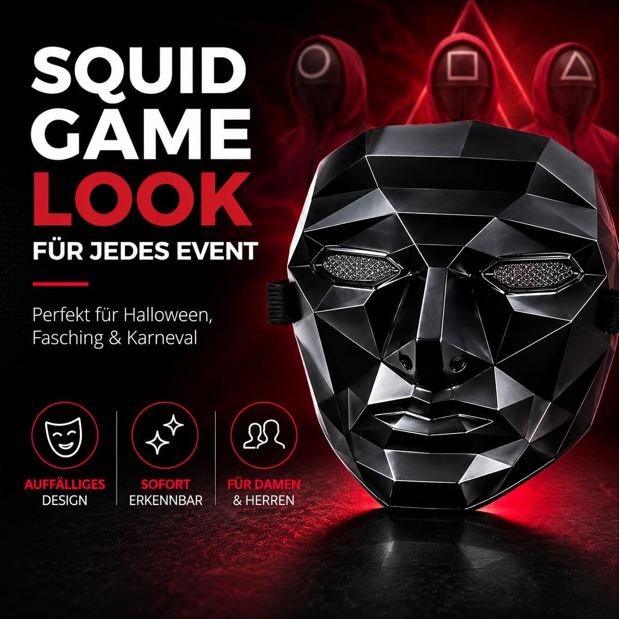 Detalle 2 de The Game Squid 4-in-1 kostuumset met masker en pistool voor volwassenen