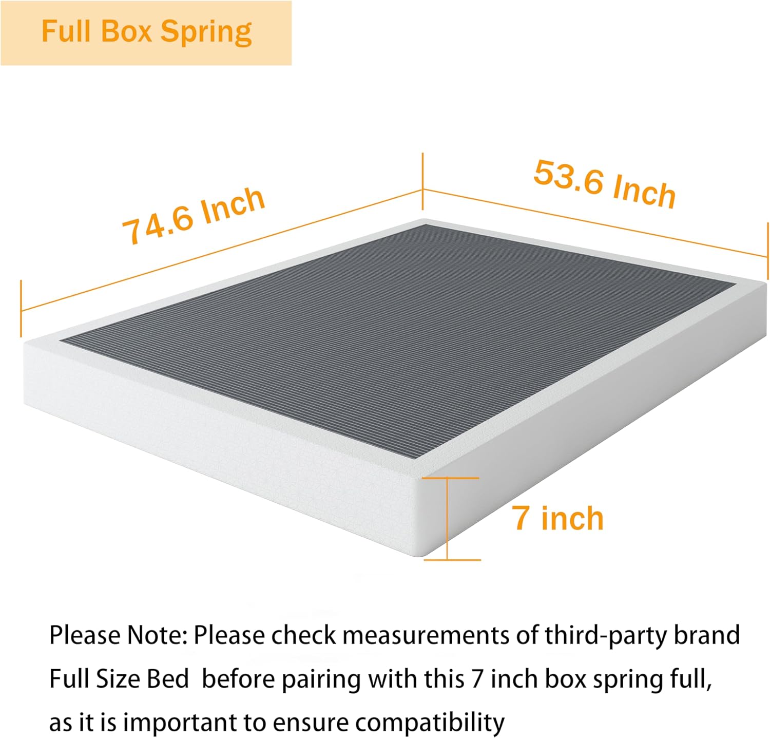 Thumbnail 2 de SHLAND 7 Inch Box Spring Full