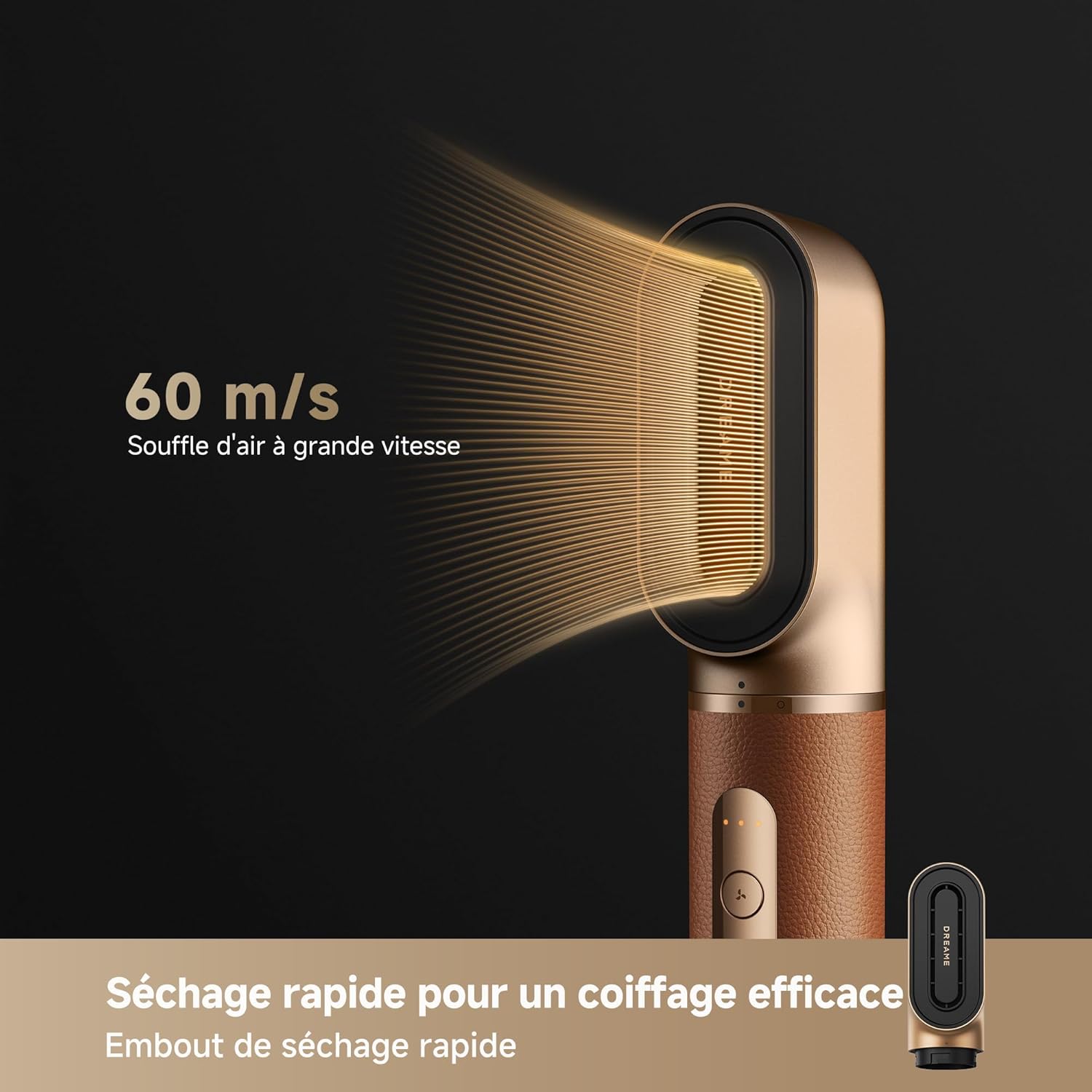 Detalle de DREAME AirStyle Pro — Appareil de coiffure multifonction 7 en 1, vapeur rapide et boucles personnalisables