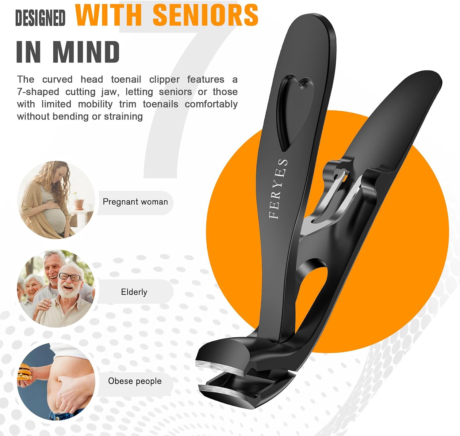 Thumbnail 2 de FERYES 3PCS Long-Handled Toenail & Fingernail Clippers Set for Thick, Tough Nails