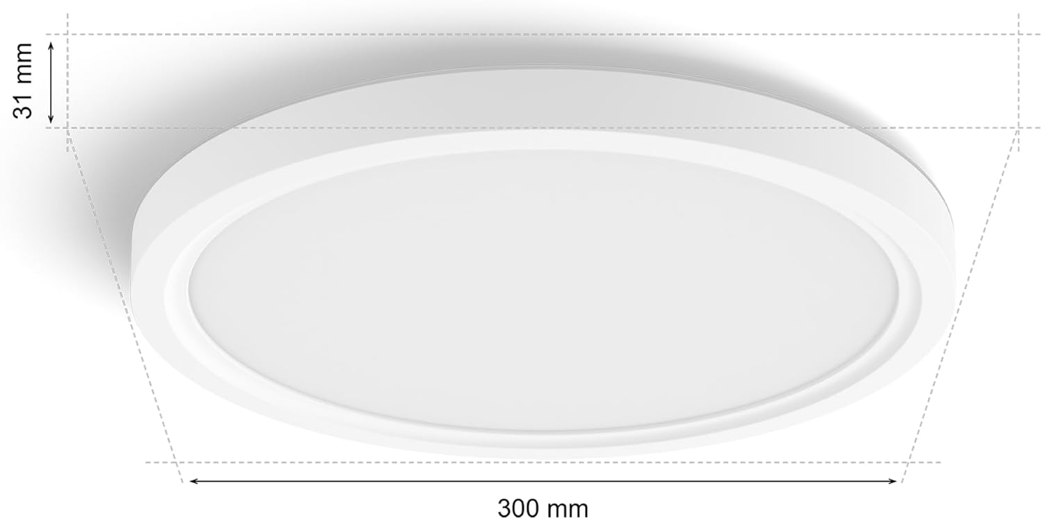 Thumbnail 5 de Philips Hue Devote Smart LED Panel Light (Round 30cm) – White Frame, 2 Pack