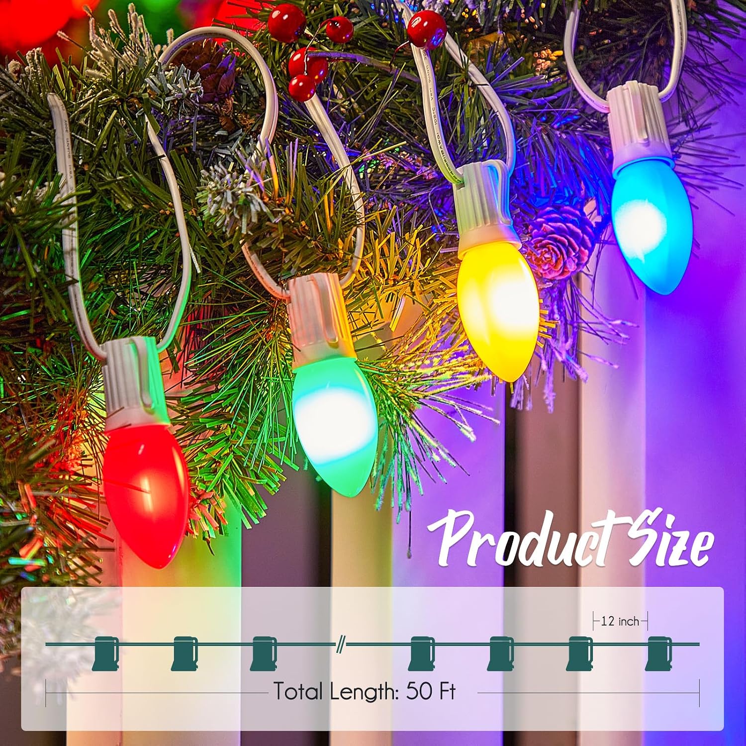 Detalle 2 de Brightown C9 light strand 50 ft