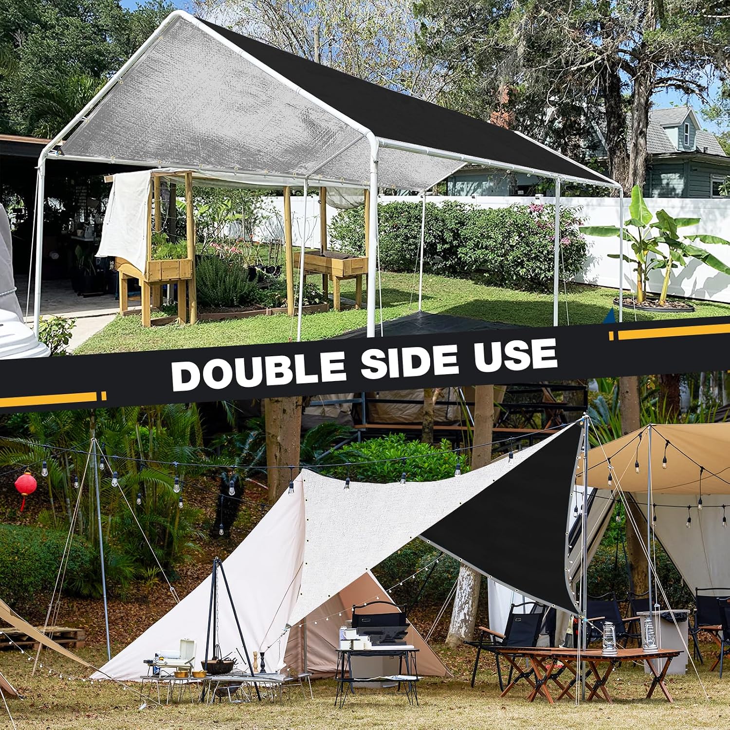 Detalle de Winpull Tarp 16x20 Feet 14 Mil Heavy Duty Waterproof Poly Tarp