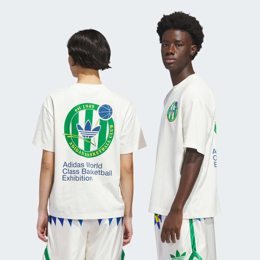 Detalle de Camiseta Originals Basketball de Adidas – color Blanco
