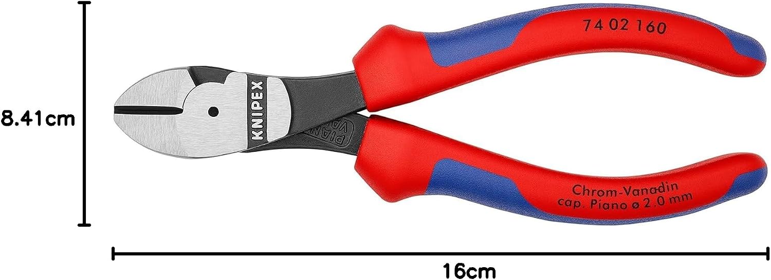 Thumbnail 6 de クニペックス KNIPEX 7402-160(74 02 160 SB)強力型斜ニッパー 硬線・ピアノ線対応