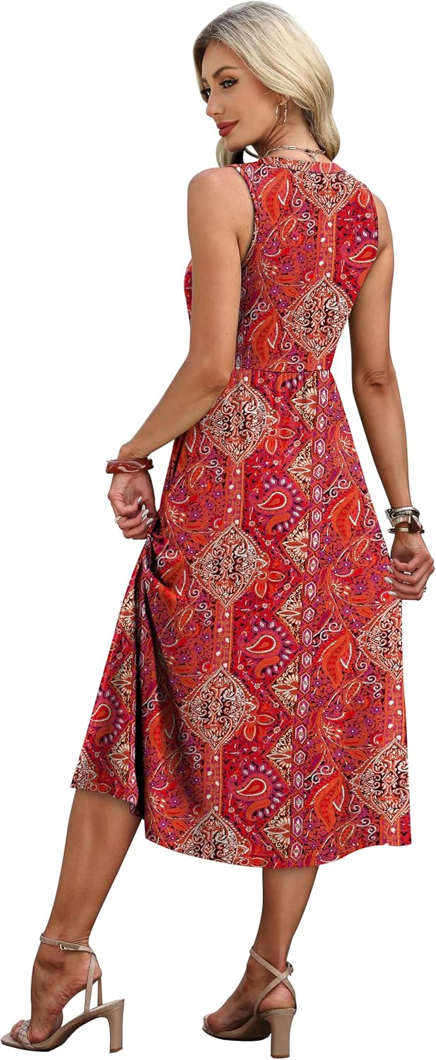 Thumbnail 4 de WIHOLL Women's Summer Maxi Dress with Pockets for Vacation & Beach Days