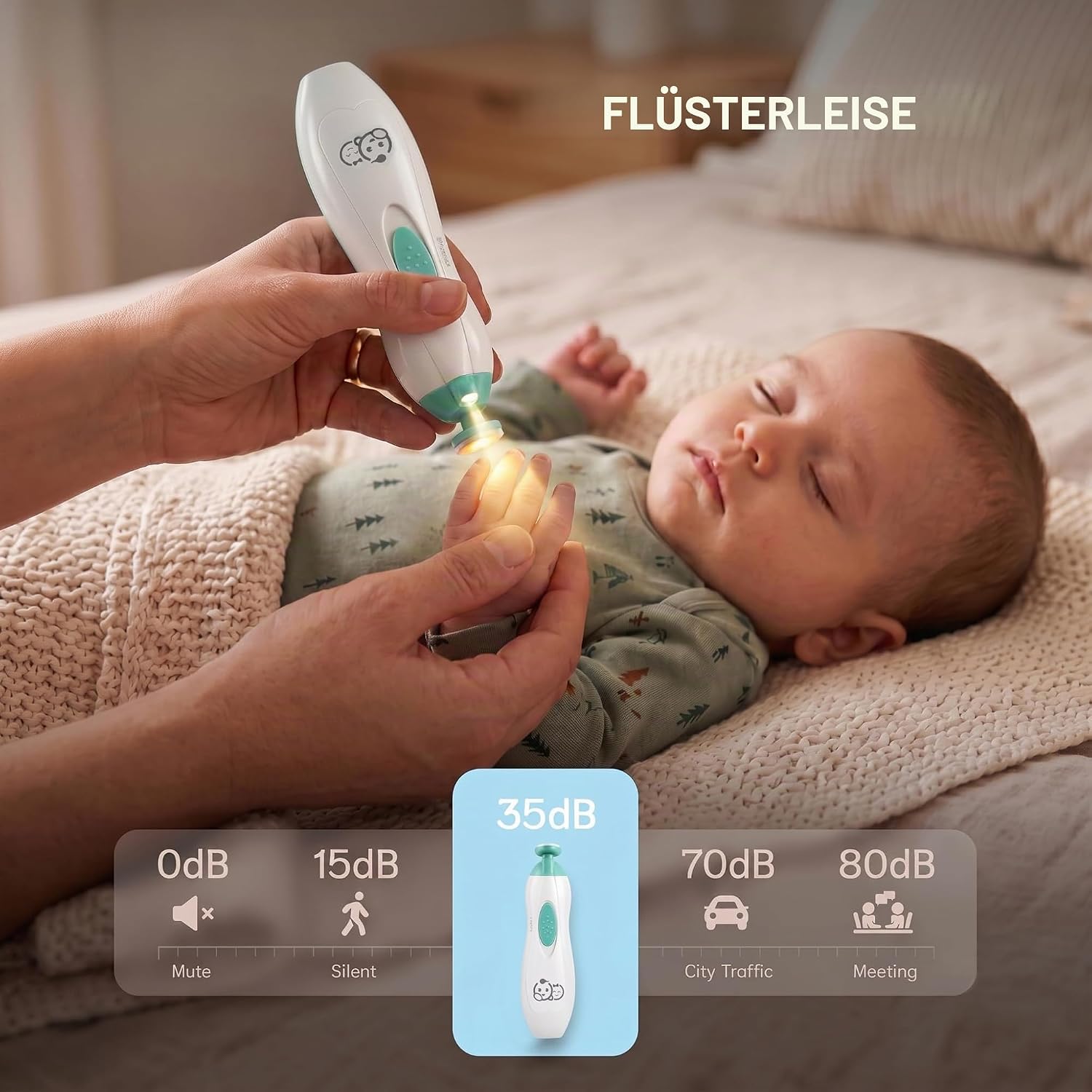 Thumbnail 2 de Royal Angels Verbesserter 21-in-1 Baby-Nageltrimmer mit beschriftetem Etui – leise, sicher und vielseitig