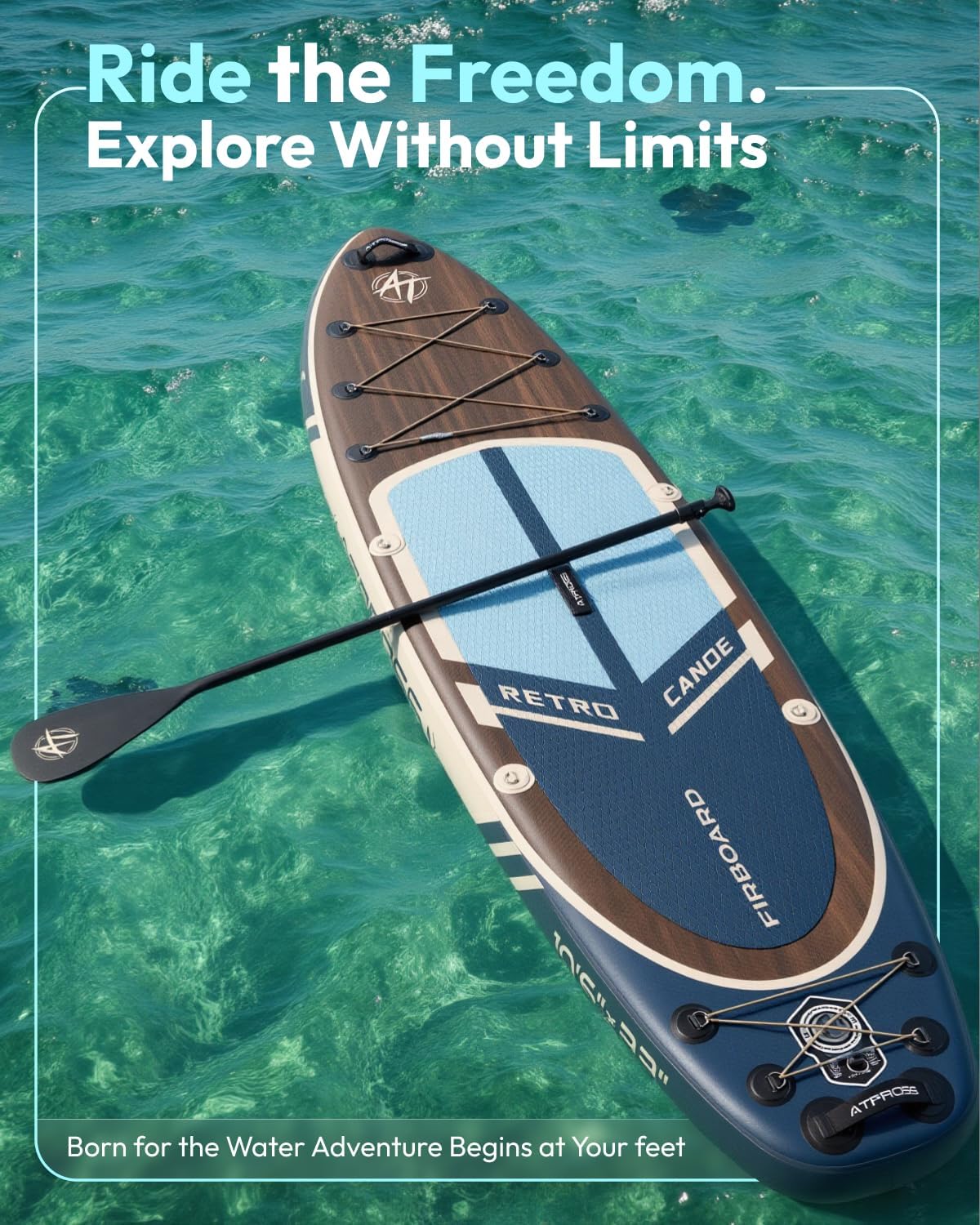 Thumbnail 5 de ATPOSS 10'6" Inflatable Stand Up Paddle Board with Kayak Seat and Premium Accessories Kit