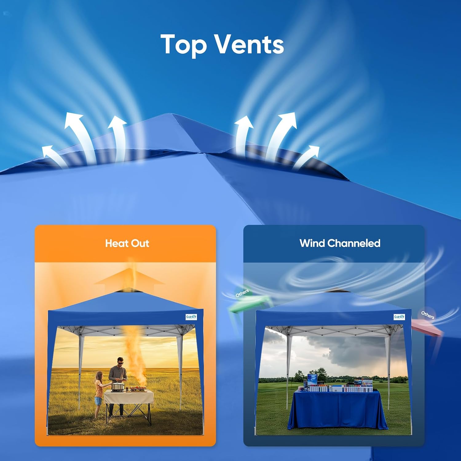 Thumbnail 1 de Quictent Pop Up Canopy 3x3m: Portable Waterproof Gazebo with Carry Bag