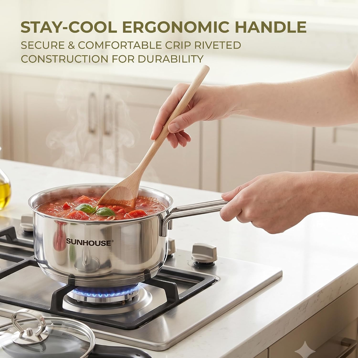 Detalle 1 de SUNHOUSE Stainless Steel Saucepan 1.5 qt