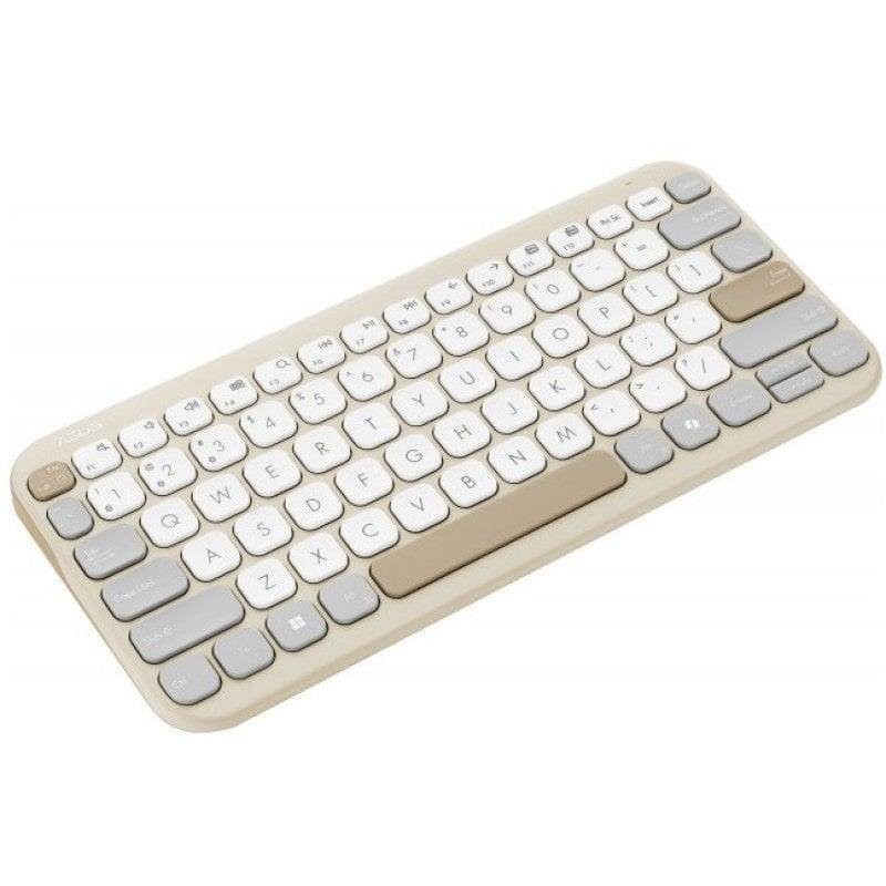 Detalle de Asus Marshmallow KW100: Teclado inalámbrico ultrafino 75% con teclas scissor