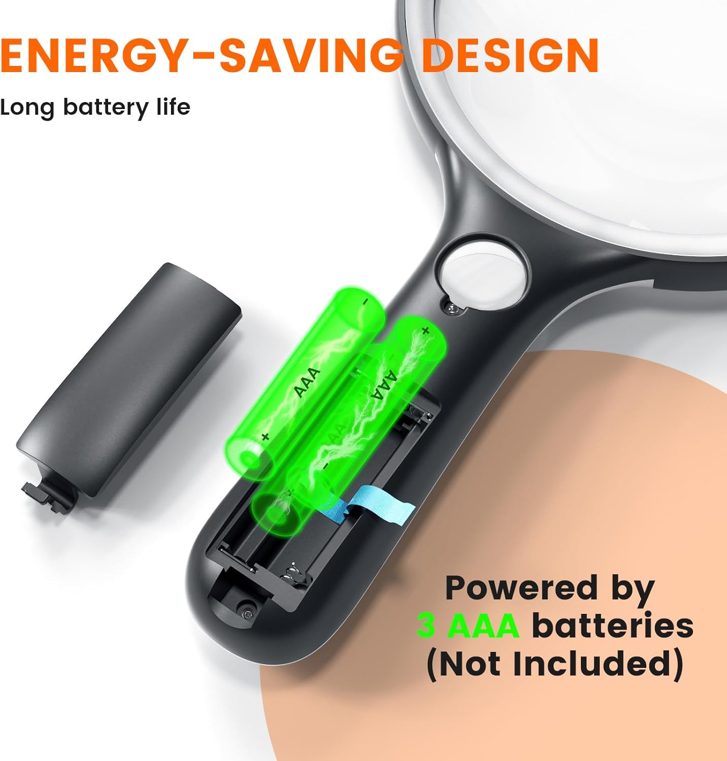 Thumbnail 5 de Handlupe 24 LEDs Leselupe leichte Ausführung 🔍