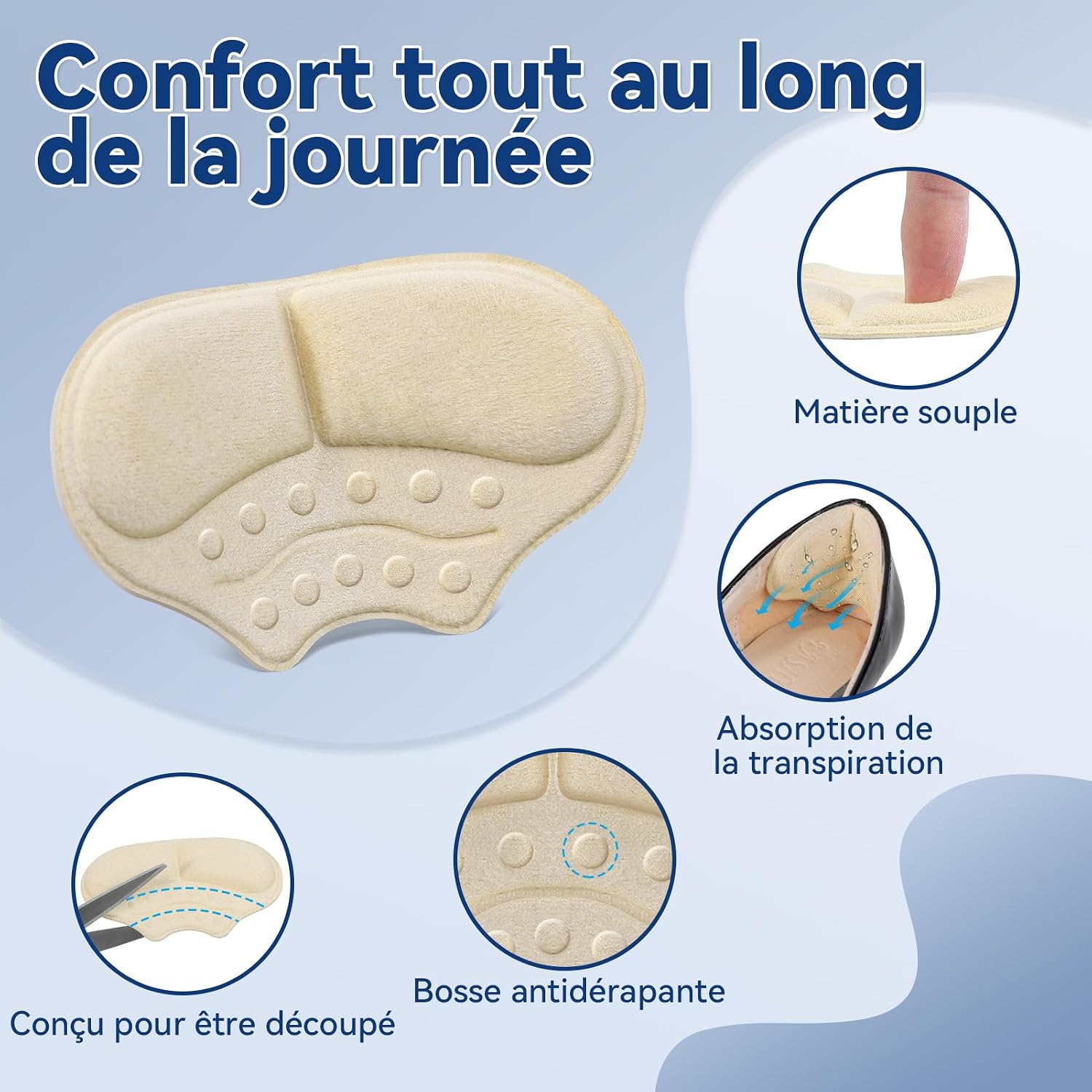 Detalle 2 de AnjoCare Coussinets de Talon 3 paires
