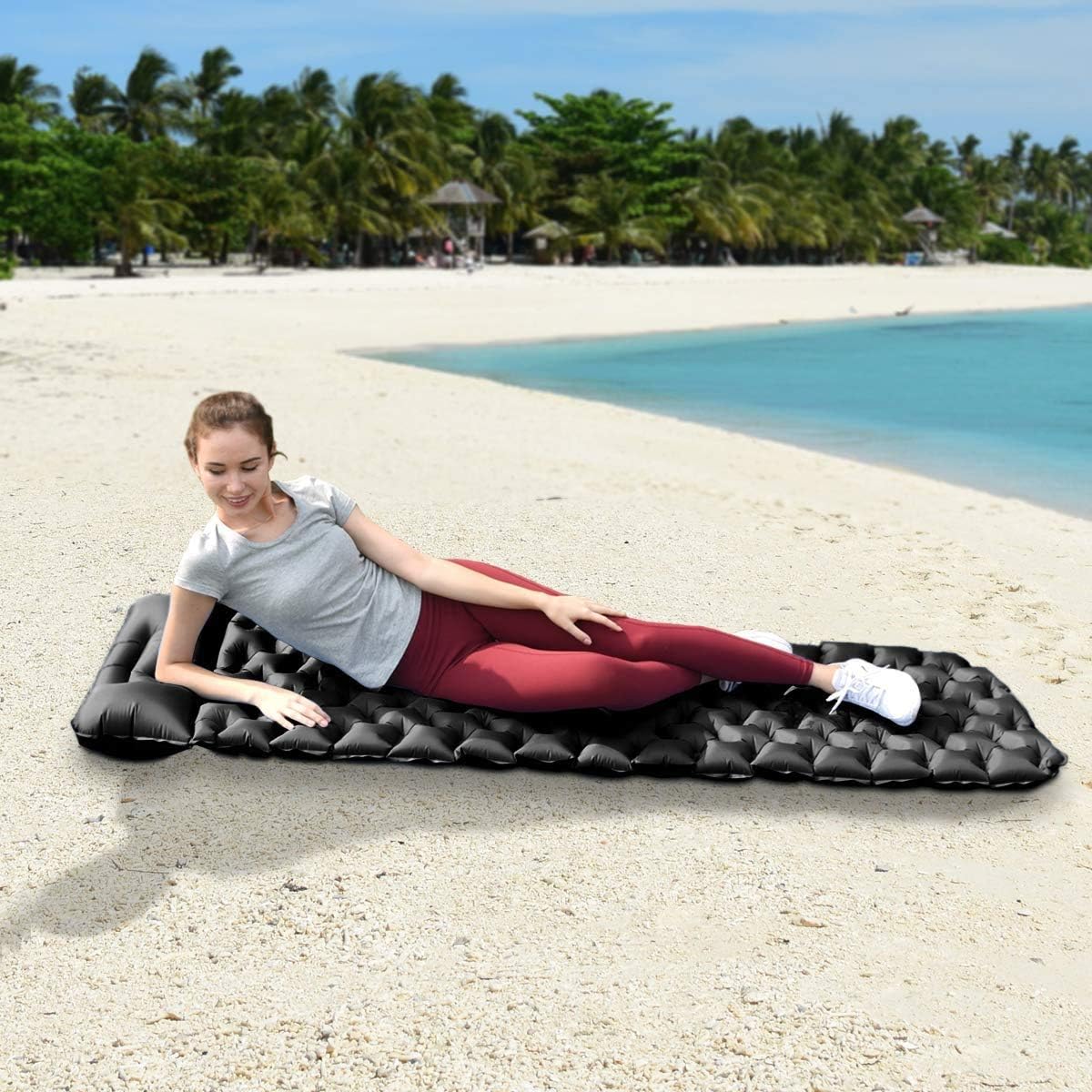Thumbnail 6 de Sundom Isomatte Camping – Ultraleichte, aufblasbare Matte mit Kissen (190 × 59 × 6 cm)