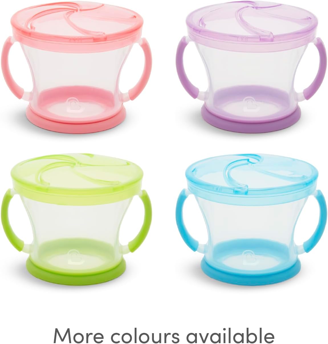 Detalle de Munchkin 2 Piece Snack Catchers: Toddler Snack Box & Baby Weaning Pot (Blue/Green)