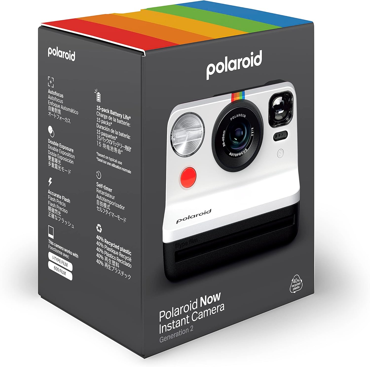 Thumbnail 9 de Polaroid Now Gen 2 Camara Instantánea en Blanco y Negro 📸