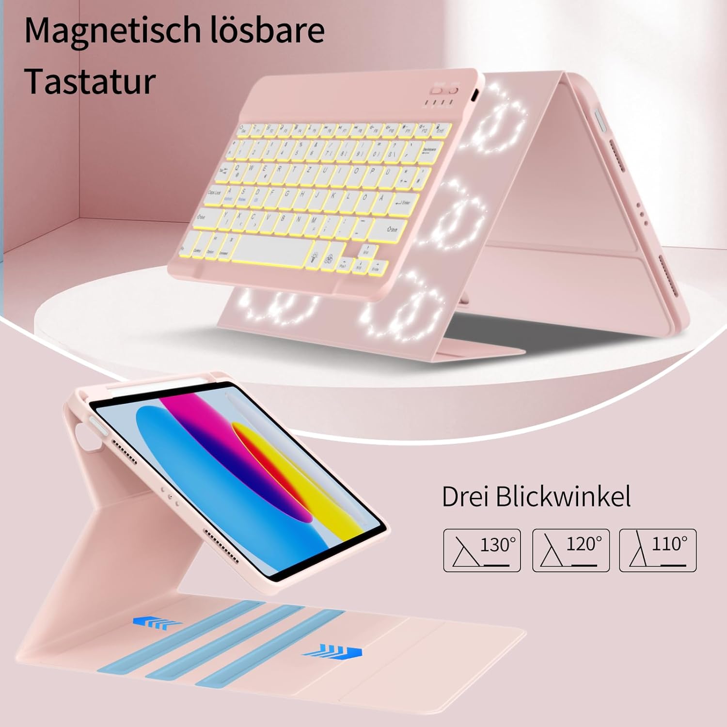 Thumbnail 2 de zoyu Hülle mit Tastatur für iPad A16 11 Zoll