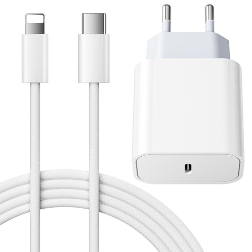Detalle de LumFocus Cargador USB-C de 25W con cable de 2 m para iPhone y más (Blanco)