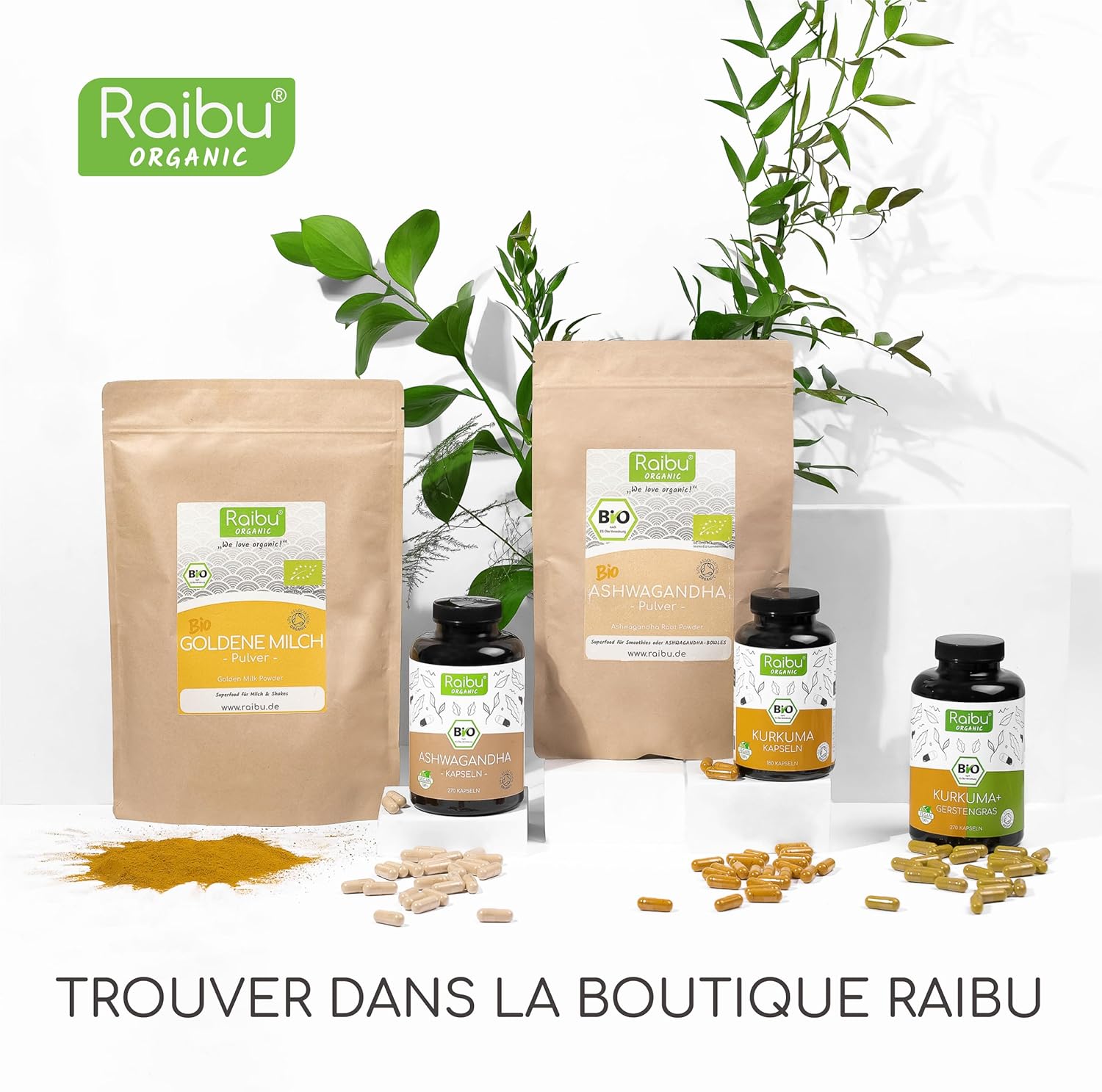 Thumbnail 6 de Ashwagandha BIO Raibu – 270 gélules (extra fort, 2400 mg/jour)
