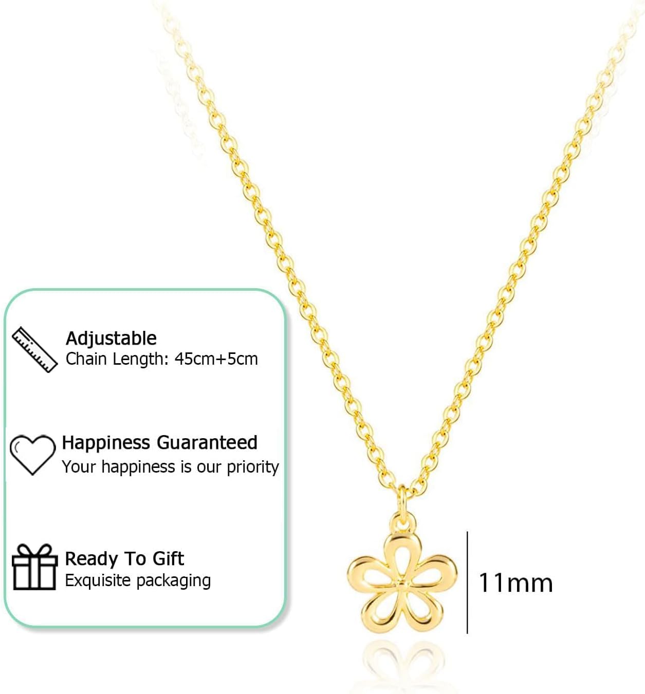 Detalle de HANLI Halskette Gold 14K vergoldet 42 cm