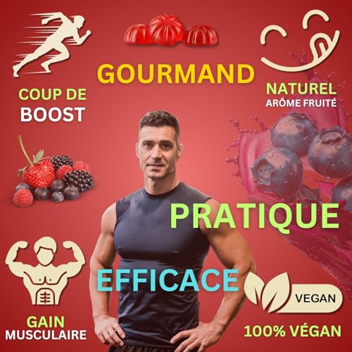 Detalle de Gene & Good Créatine Monohydrate 5000 mg – 120 Gummies Véganes & Halal, Arôme Baies