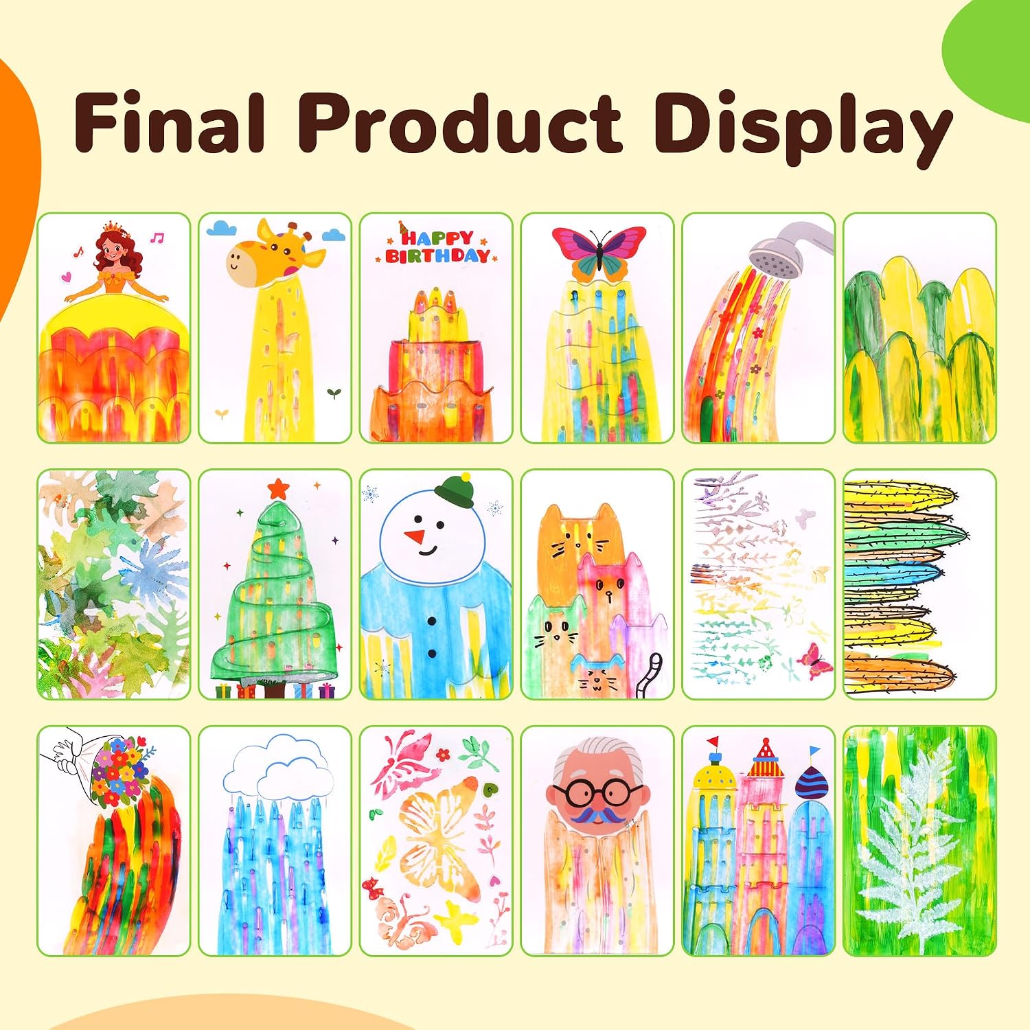 Detalle 2 de YPLUS Magic Scratch Art Postcards for Kids (Ages 3-12) – Scraper Painting & Rubbing Postcards, Bookmarks & Travel Play Set
