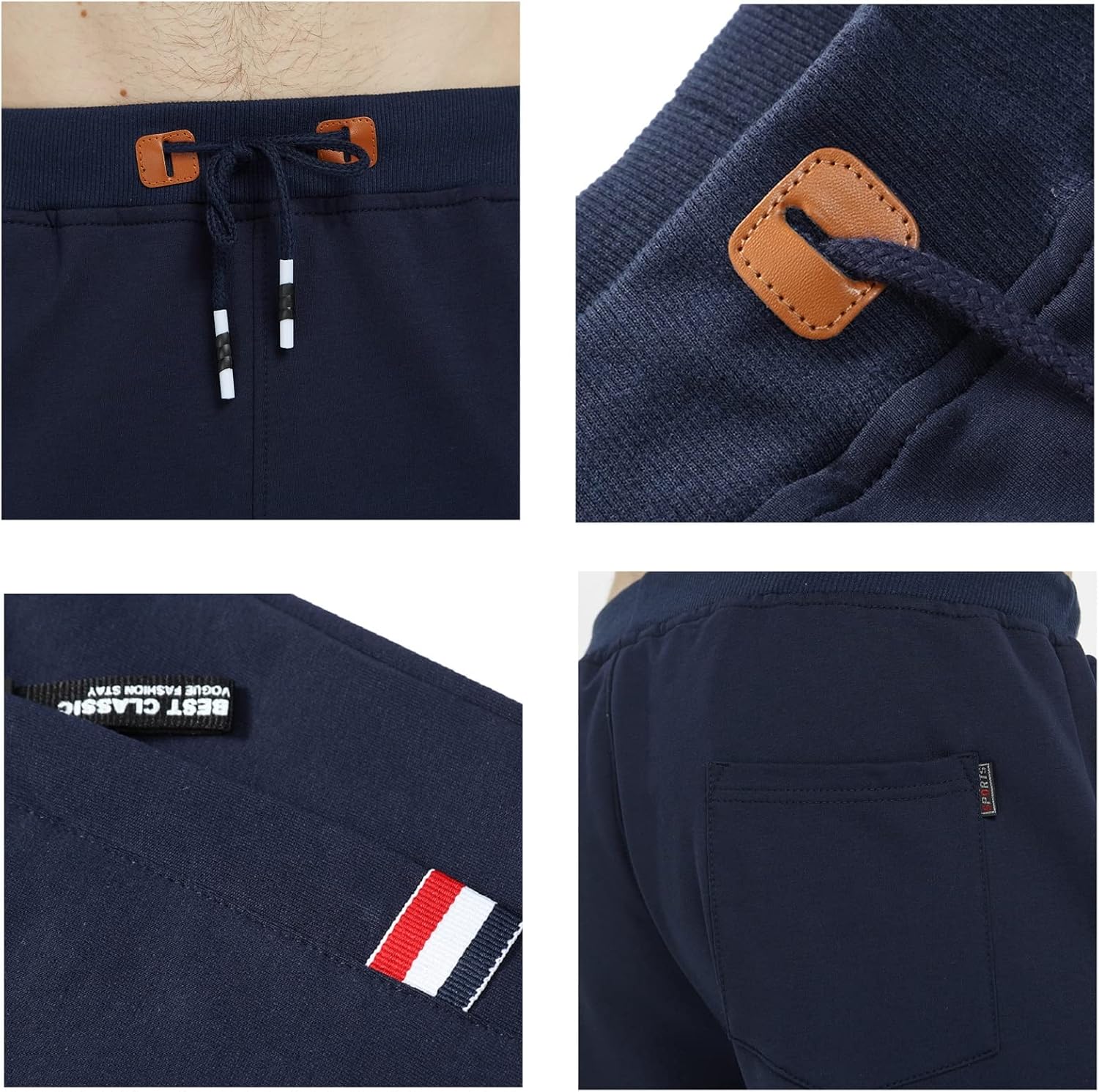 Thumbnail 5 de ZOXOZ Kurze Hosen Herren Shorts Sports – Baumwolle mit Reißverschluss, elastische Taille