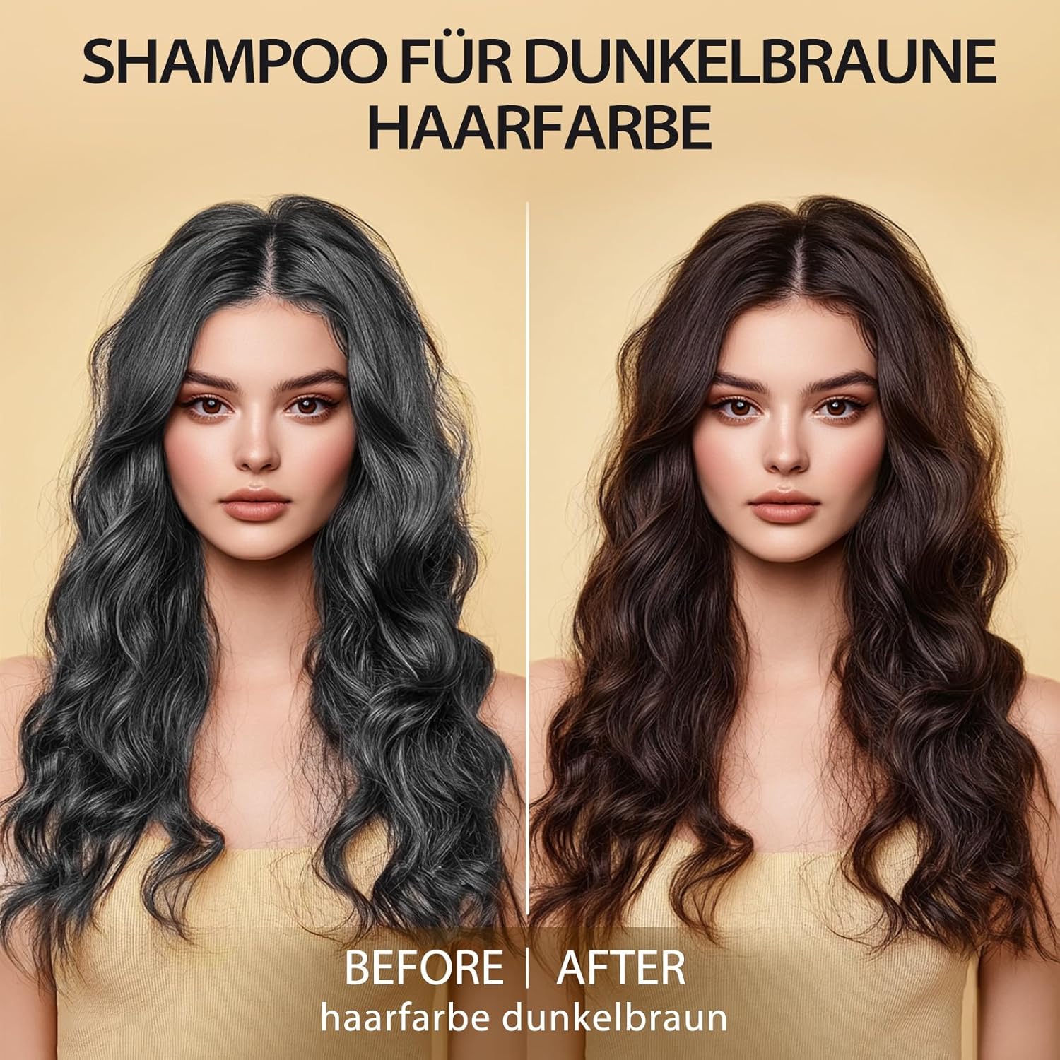 Thumbnail 2 de Haarfarbe Dunkelbraun 3-in-1 Shampoo gegen graues Haar (500 ml) für Männer & Frauen