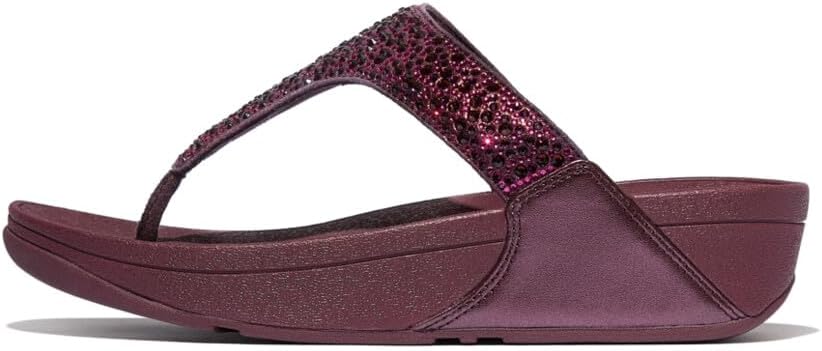 Detalle de Fitflop Lulu Sandales À Tige D'orteil ornées de cristal – Confort ergonomique pour Femme