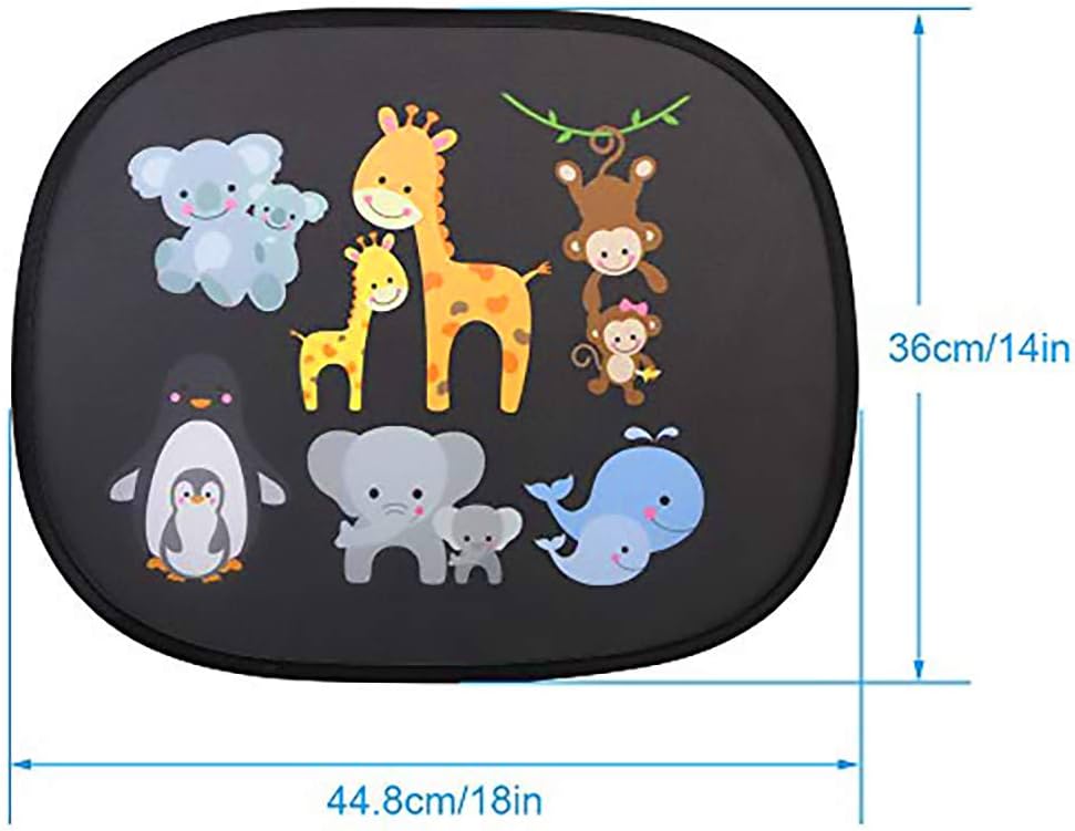 Thumbnail 1 de URAQT Car Sun Shade for Baby Kids (2-Pack) – UV Protection Window Visors, 44x36 cm, Fits Most Vehicles