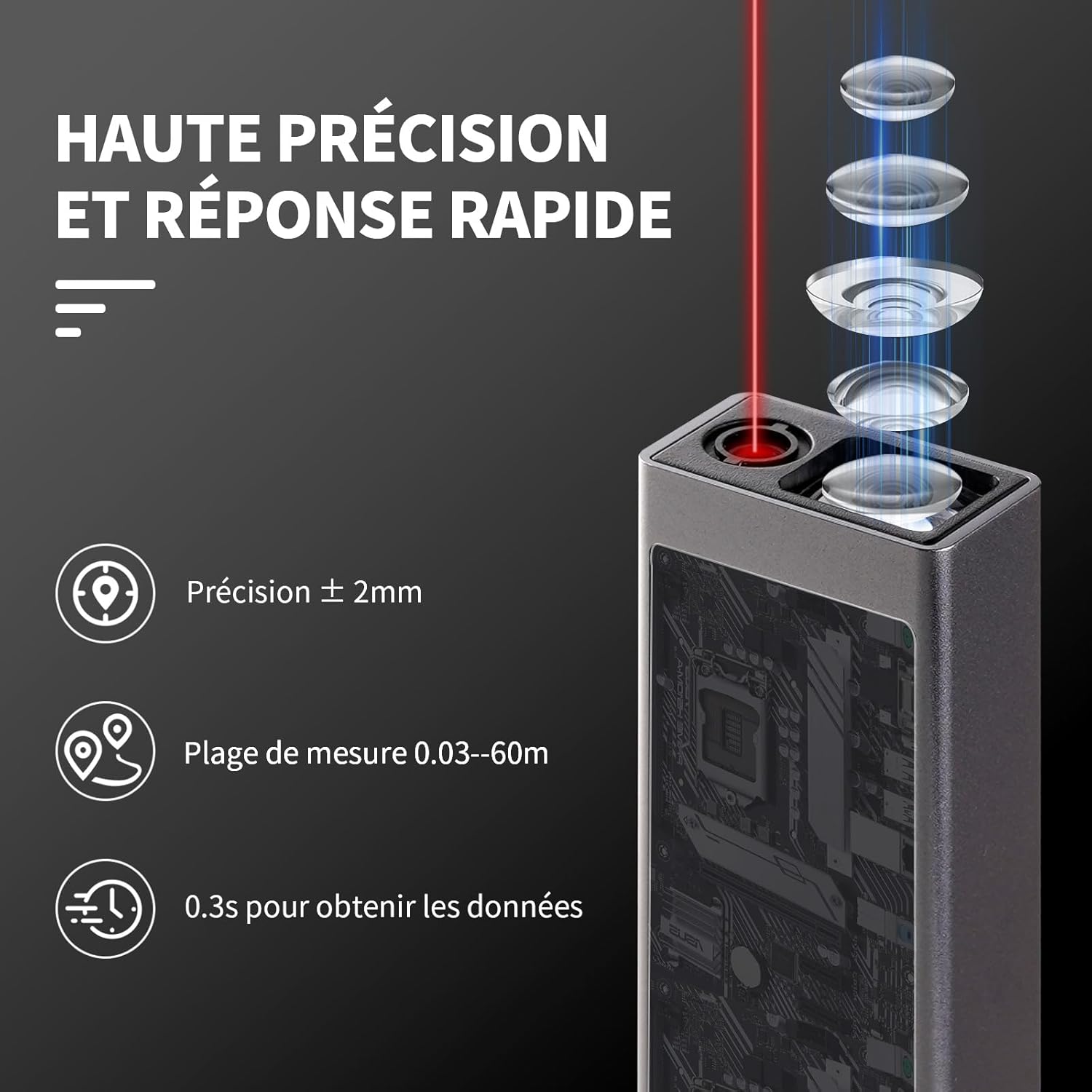 Thumbnail 4 de Hychika Mètre Laser Type C 60 m