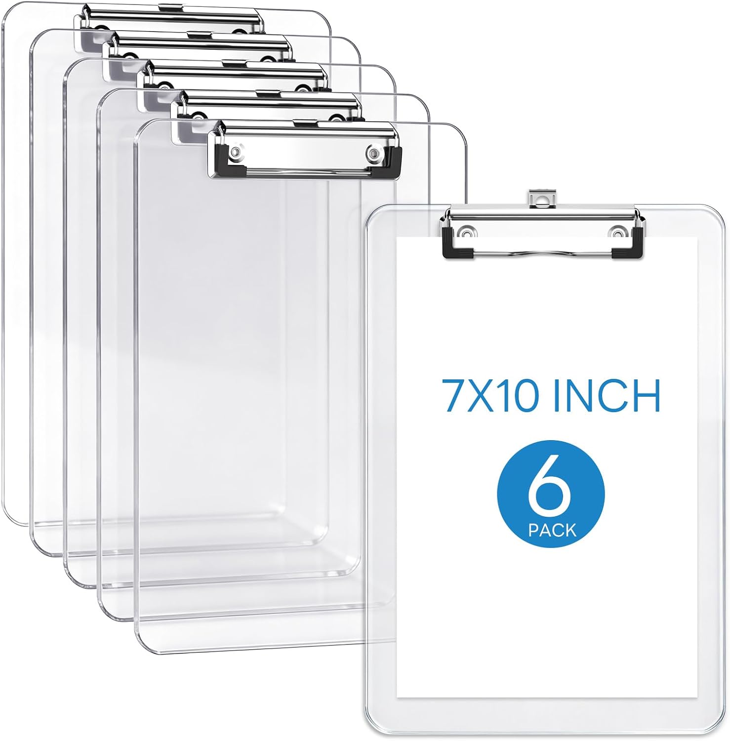 Detalle de Zoenley Plastic Clipboards, Set of 6