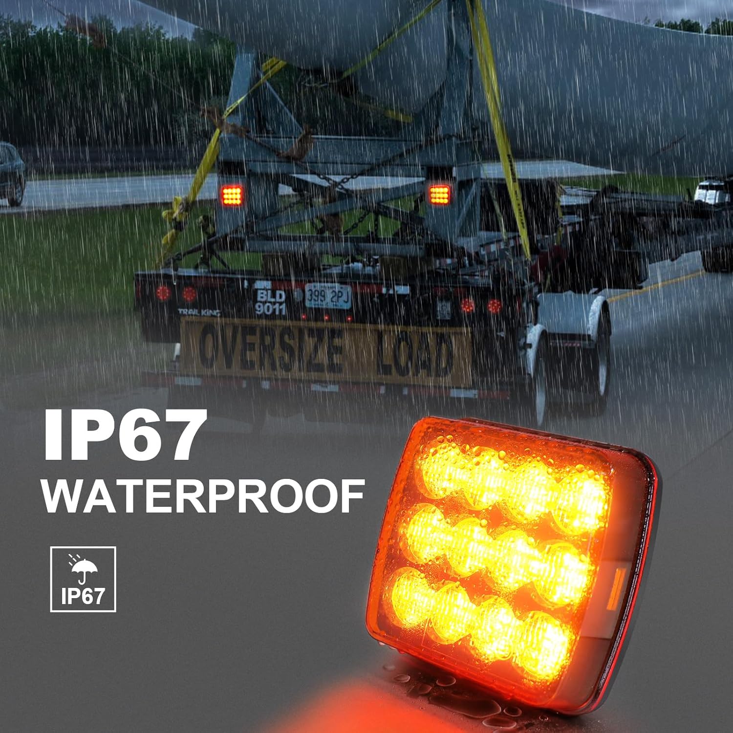 Thumbnail 5 de Agrieyes 2er Set wiederaufladbare Magnet-Blinkleuchten als Warnlicht für LKW, Bus, Traktor & Anhänger