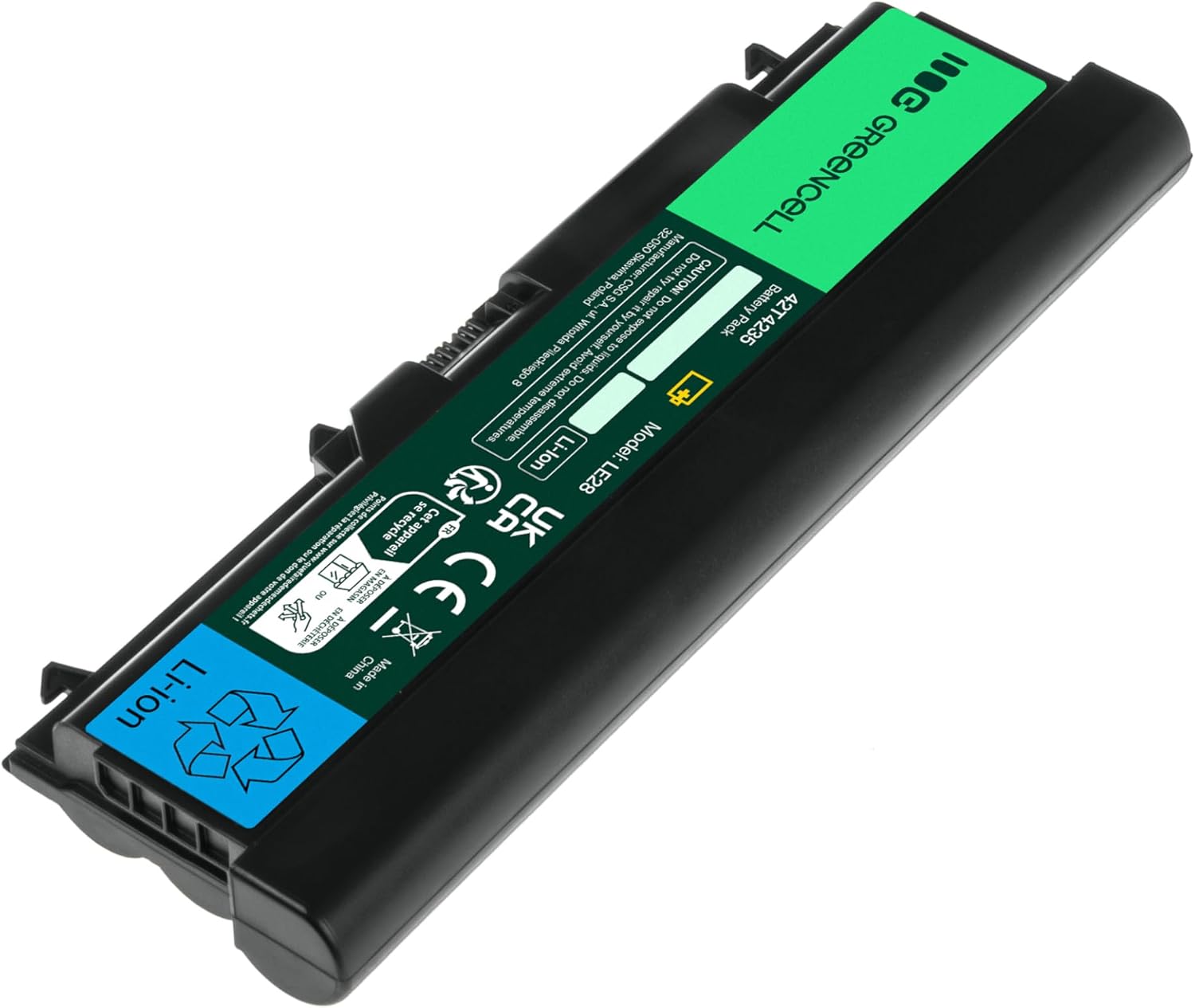 Detalle de Green Cell Extended 42T4795 batteria per portatili Lenovo ThinkPad (6600mAh, 10,8V) nera