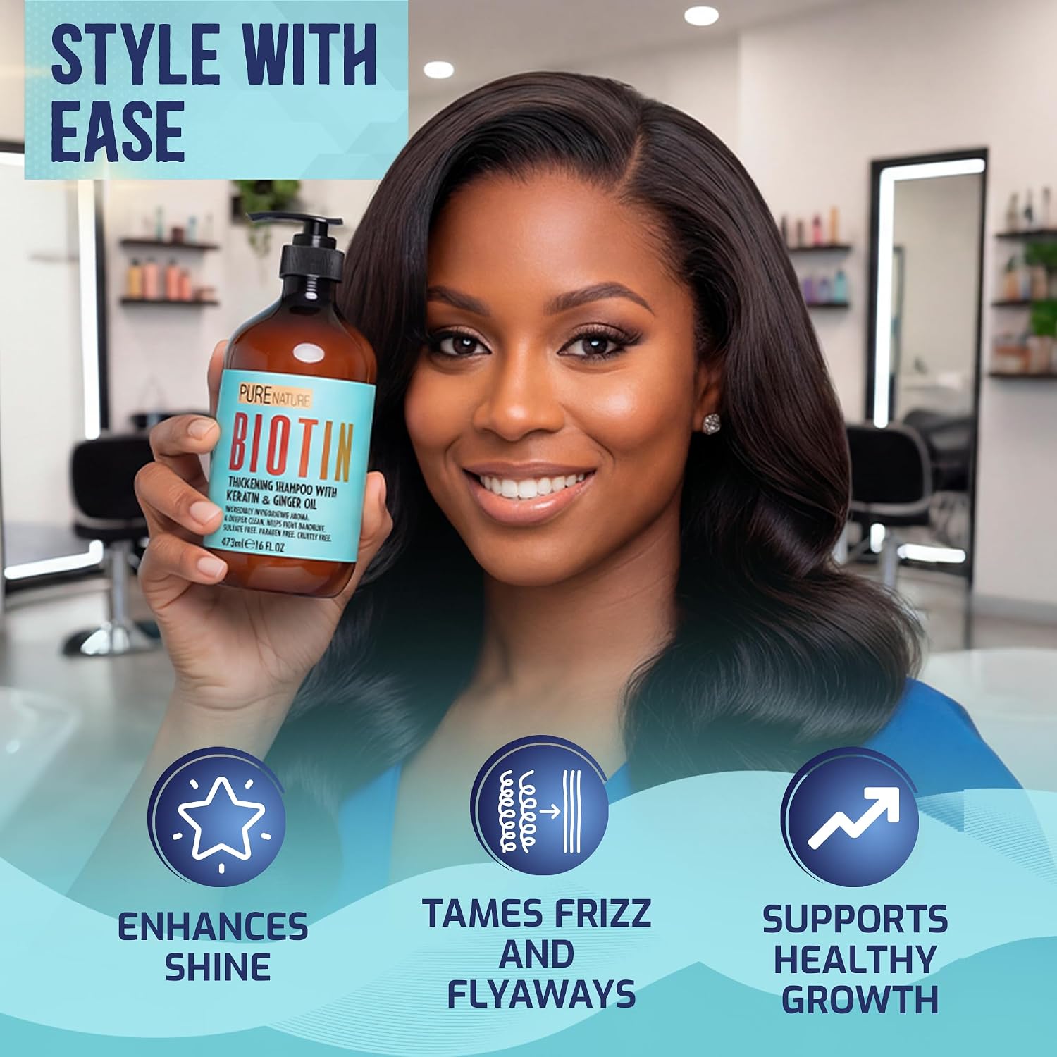 Thumbnail 6 de PURE NATURE LUX SPA Biotin Shampoo, Sulfate-Free Volumizing Formula, 16 fl oz