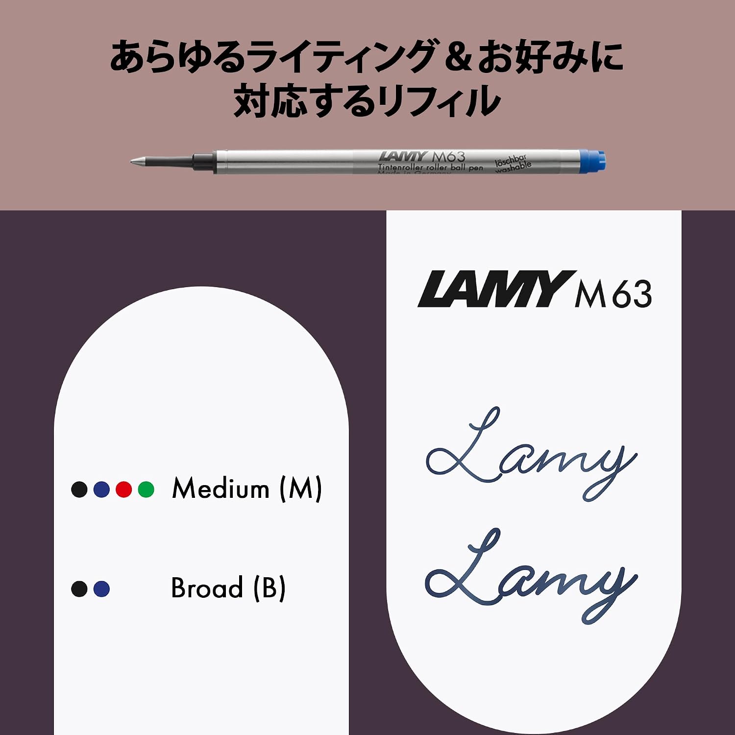 Thumbnail 4 de LAMY safari ホワイト ローラーボールペン 人間工学グリップ・ASA樹脂製、青インクM 63付属