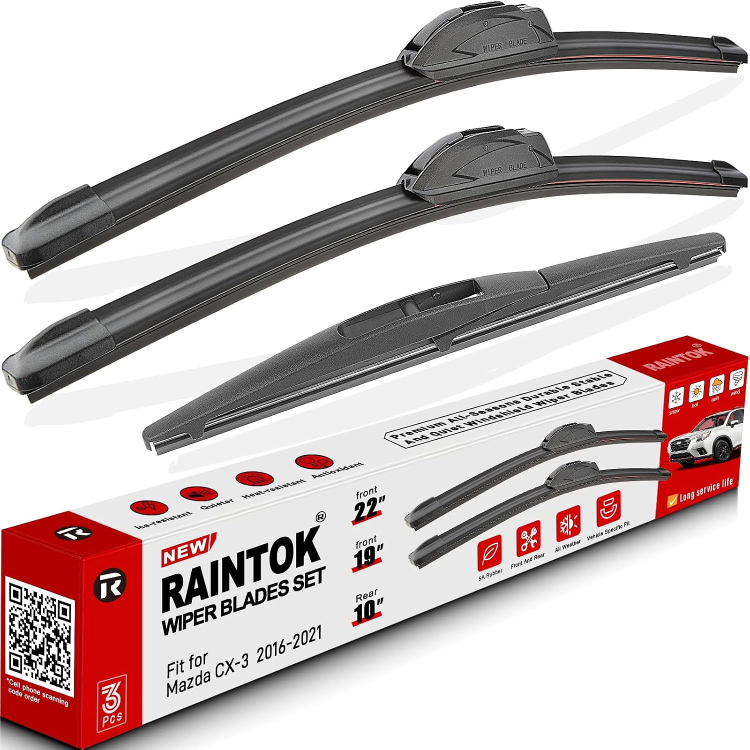Detalle de RAINTOK Windshield Wiper Blades 22"