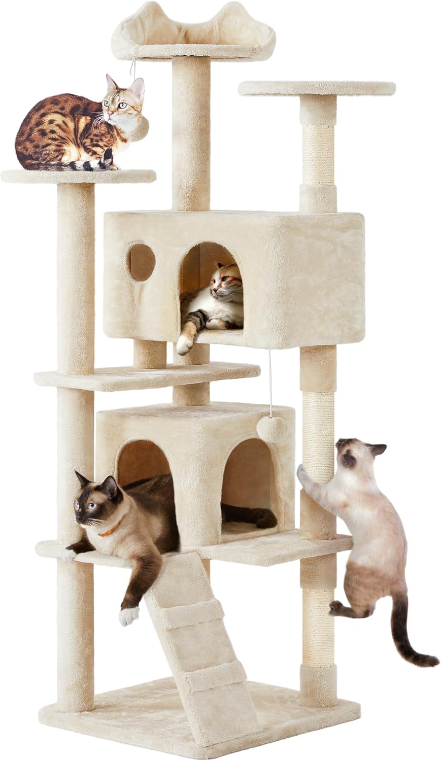 Detalle de Yaheetech Arbre à Chat 178 cm pour 3–4 chats